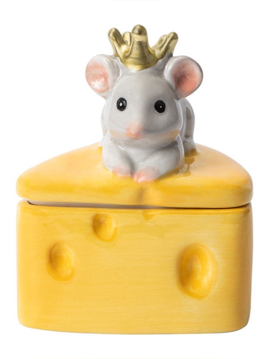 Other - Ceramic Mouse on Cheese Trinket Box - brand new
